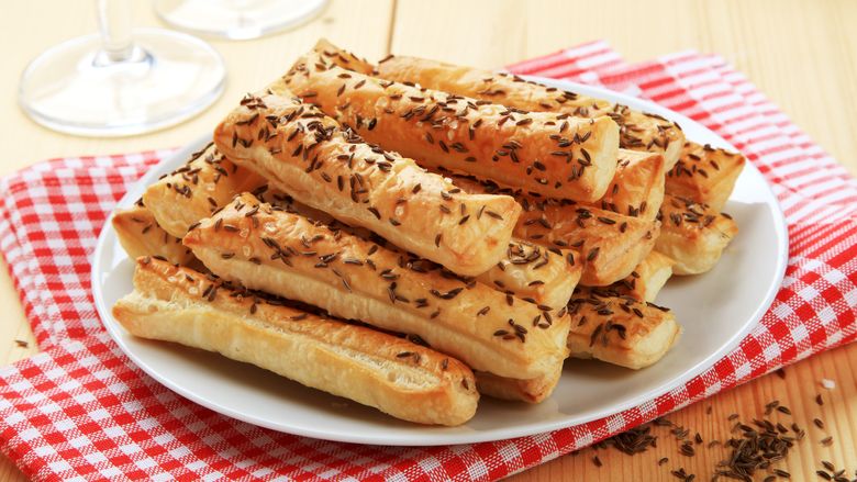 Tyčinky z lístkového cesta